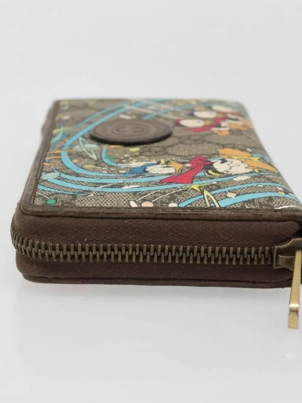 GUCCI GG Supreme Wallet PVC Beige 647940 Auth 186699A